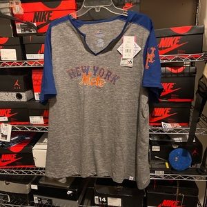 New York Mets MLB Majestic Women's Plus V-Neck Shirt 2X Kohl's